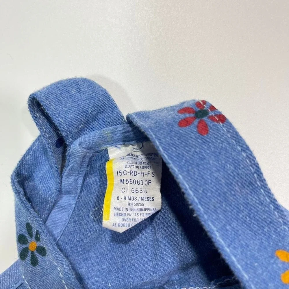 Vintage 90s Precious Petals‎ Denim Dress